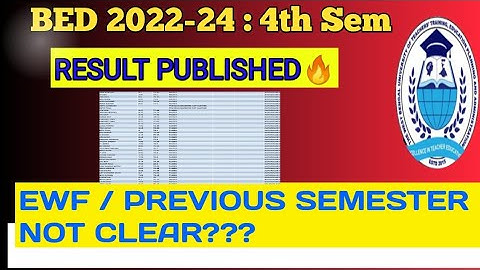 B.ed 4th Sem result published🔥 / Bsaeu new notice published