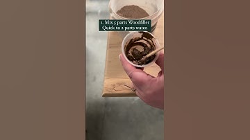 Fill knots, cracks, and nail holes with Woodfiller Quick, a one-component shrink-proof putty!