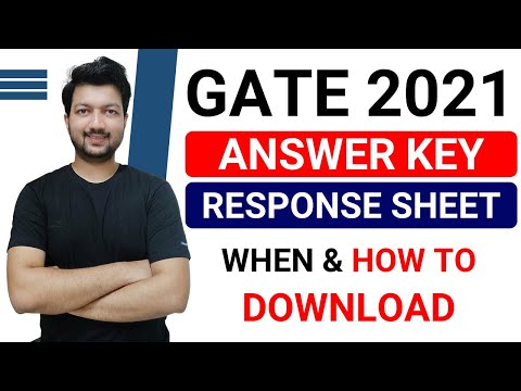 GATE 2021 ANSWER KEY | GATE 2021 Response Sheet | WHEN & WHERE to DOWNLOAD #GATE2021
