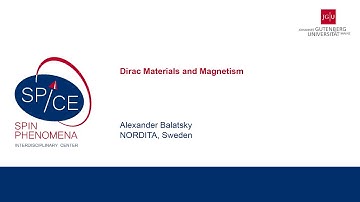 Talks - Spin Dynamics in the Dirac Systems - Alexander Balatsky, NORDITA