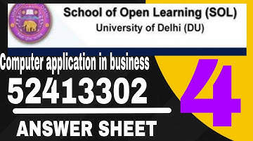 COMPUTER APPLICATION IN BUSINESS (52413302) (19/12/2021) SOL ANSWER SHEET