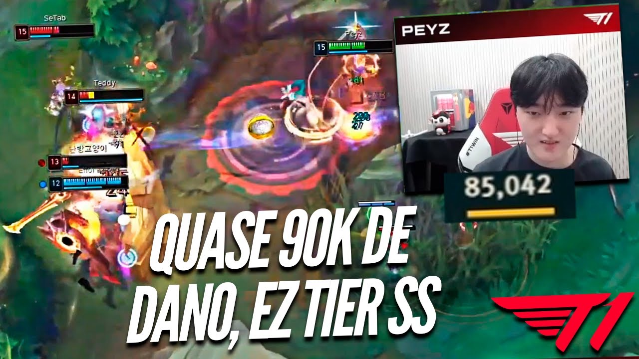 NA TELA do ADC da T1, PEYZ SIMPLESMENTE DESTRUIU ESSE JOGO de EZREAL em LIVE