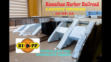HO Scale Model Railroad- Installing Scenery- FOAM EMBANKMENT SUPPORTS