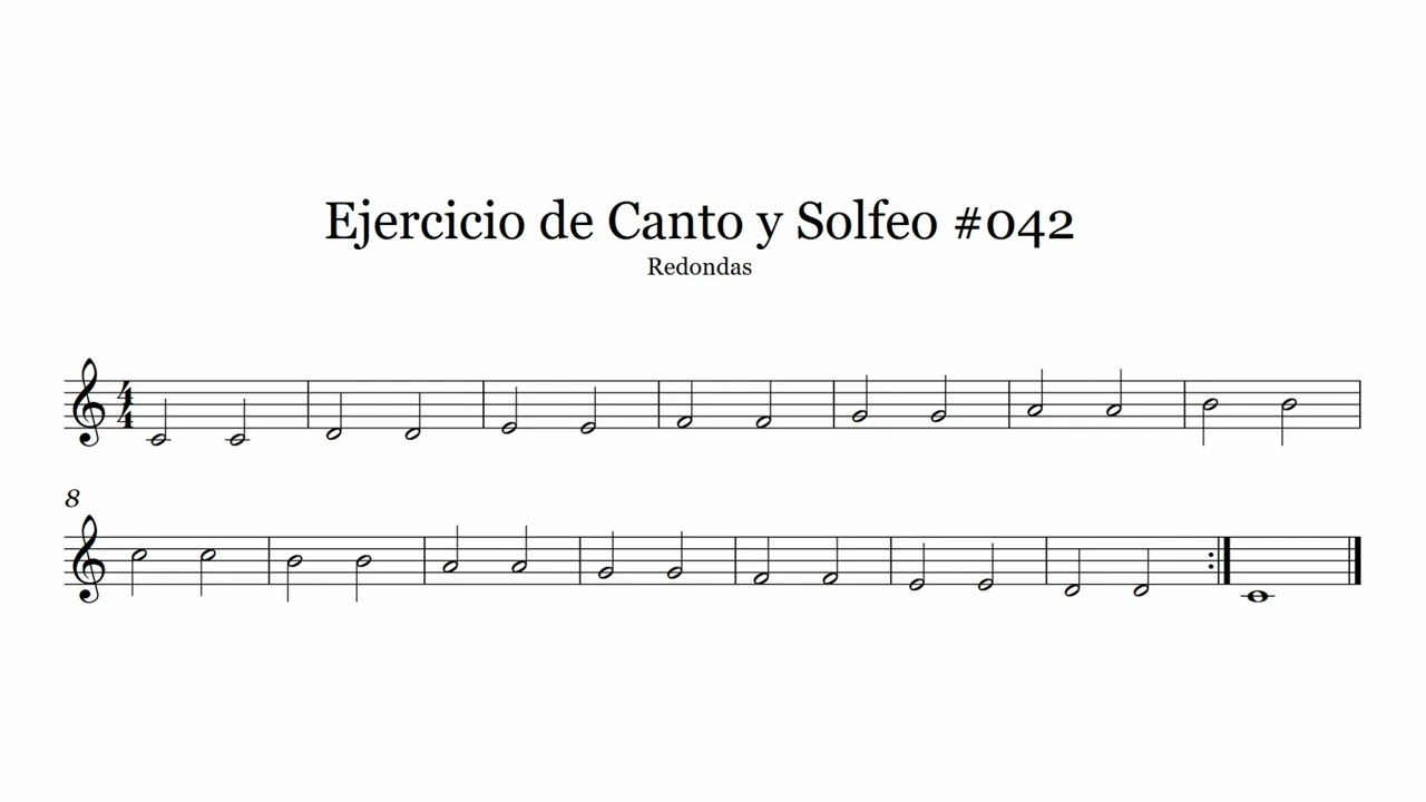 🎤 Ejercicio de Canto y Solfeo #0042 🚶‍♂️ (Moderado) – Afinación y Solfeo 🎵