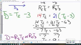 Saxon Algebra 2 Lesson 22 Uniform Motion with Equal Distances
