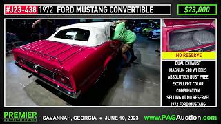 1972 Ford Mustang Convertible | www.PAGauction.com | Premier Auction Group