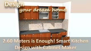2.60 Meters is Enough! Smart Kitchen Design with Cabinet Maker