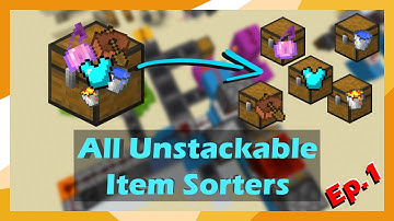 ⭐All Possible UNSTACKABLE Item Sorters!!!⭐ [Ep. 1] [Simple Redstone Tutorial]