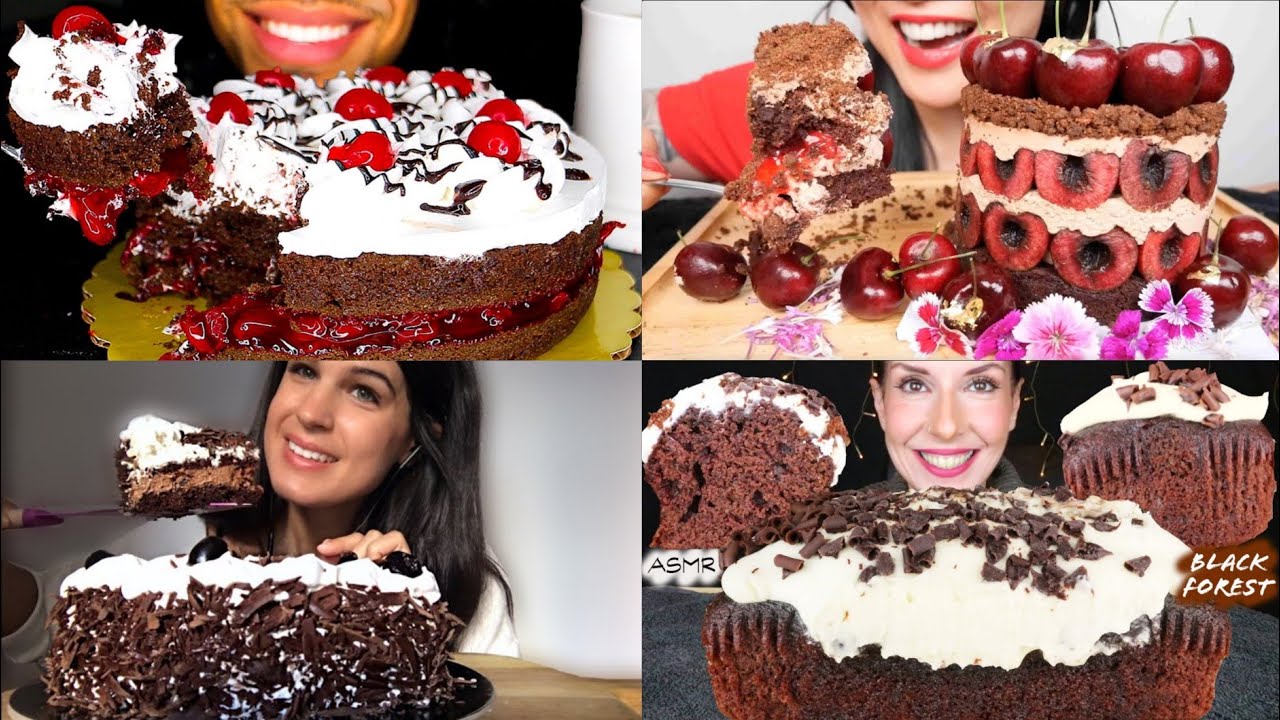 BLACK FOREST CAKE MUKBANG