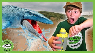 Secret Message in a Bottle & GIANT Aquatic DINOSAURS! | TRex Ranch Dinosaur Videos for Kids