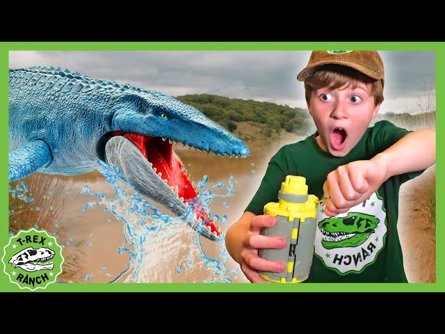 Secret Message in a Bottle & GIANT Aquatic DINOSAURS! | T-Rex Ranch Dinosaur Videos for Kids class=