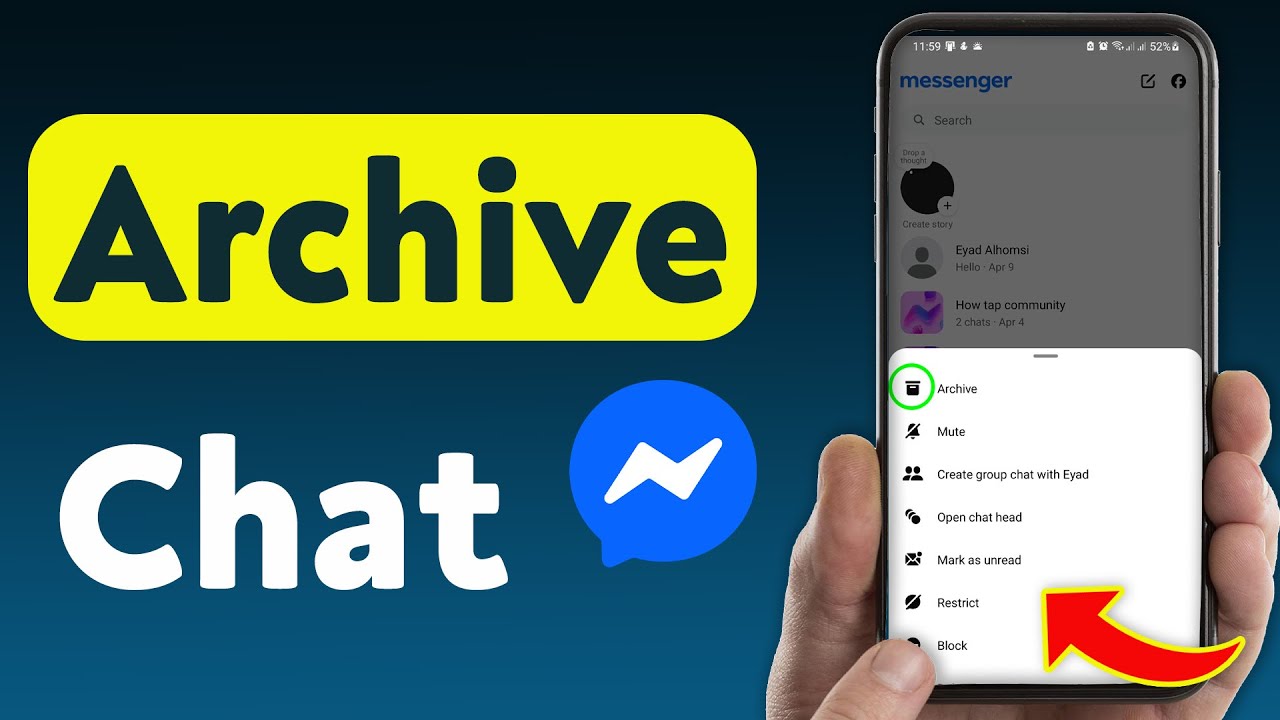How To Archive Chat On Messenger (Updated) - YouTube