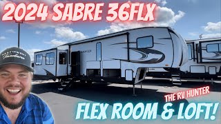 2024 Sabre 36FLX  Flex Room with a loft or Mid Bunk Room!