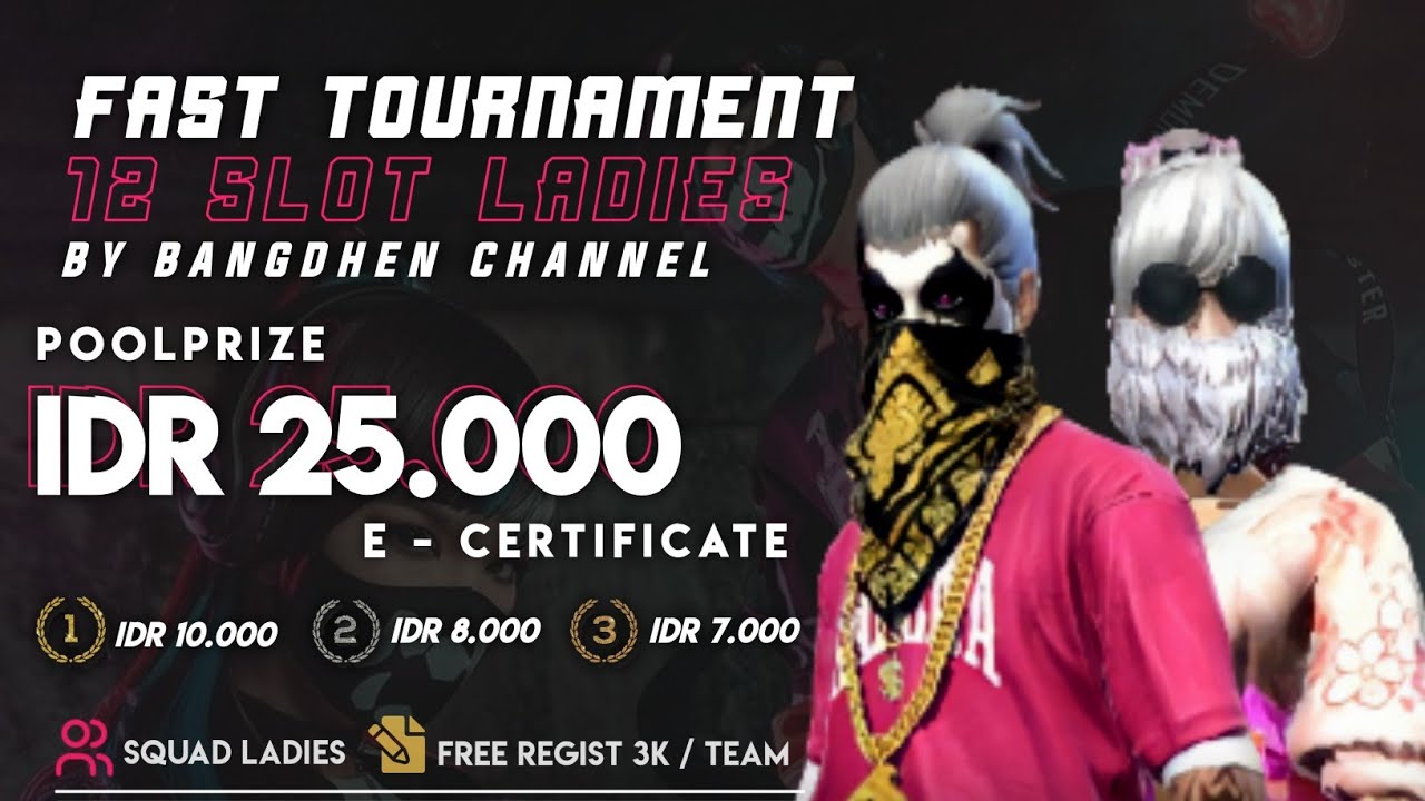 🛑 LIVE HARI INI || FAST TOURNAMENT ONLINE 12 SLOT LADIES FREE FIRE BY BANGDHEN CHANNEL