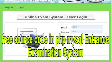 free source code in php mysql Entrance Examination System