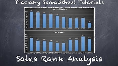Tracking Spreadsheet 2.0 Tutorial - Sales Rank Analysis
