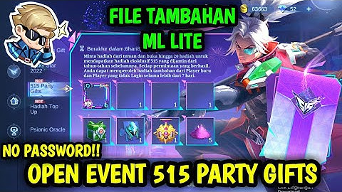 Data Open Event 515 Party Gifts | File Tambahan ML Lite