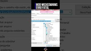 ⭐ Mods - The Sims 4 - Mod WickedWhims Como Corrigir Erro Fatal  #thesims4 #thesims #shorts