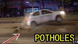 Car hitting potholes accidents #1