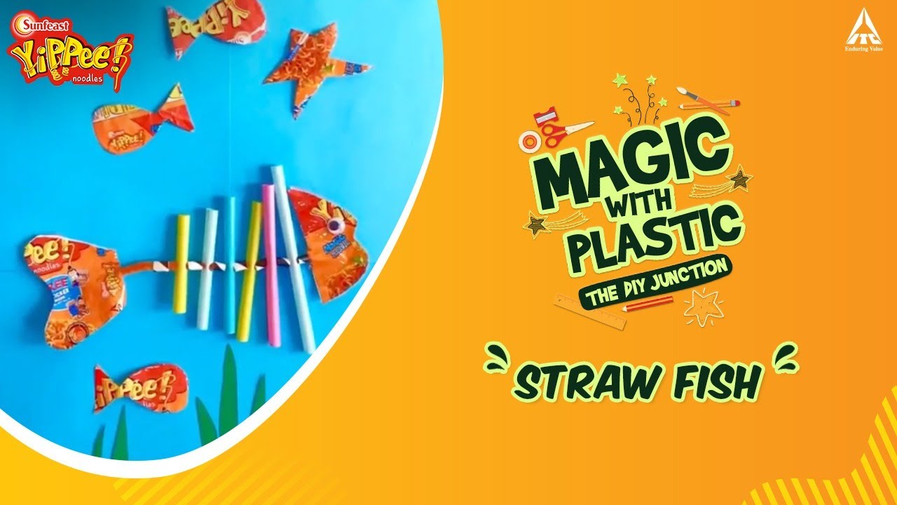 Yipee Fish DIY Straw Fish - Home Decor with Sunfeast Yippee! - YouTube