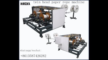 best choice from HAZEL double head paper rope making machine