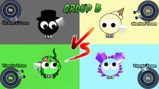Sprunki Territory War Tournament: Group B – Mr.Black vs Sherbet vs Thysto vs Vineria.