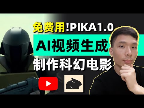 免费用！AI文生视频软件PIKA1.0评测怎么生成视频教程，Runway最强竞品人工智能AI视频生成工具Pika支持文生视频、图生视频、视频转视频方法【详解】，手把手教你制作AI科幻电影赚美金项目