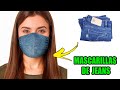 3 Ideas increíbles para hacer mascarillas CON JEANS VIEJOS | Ideas  de reciclar ropa |#DIY #FaceMask
