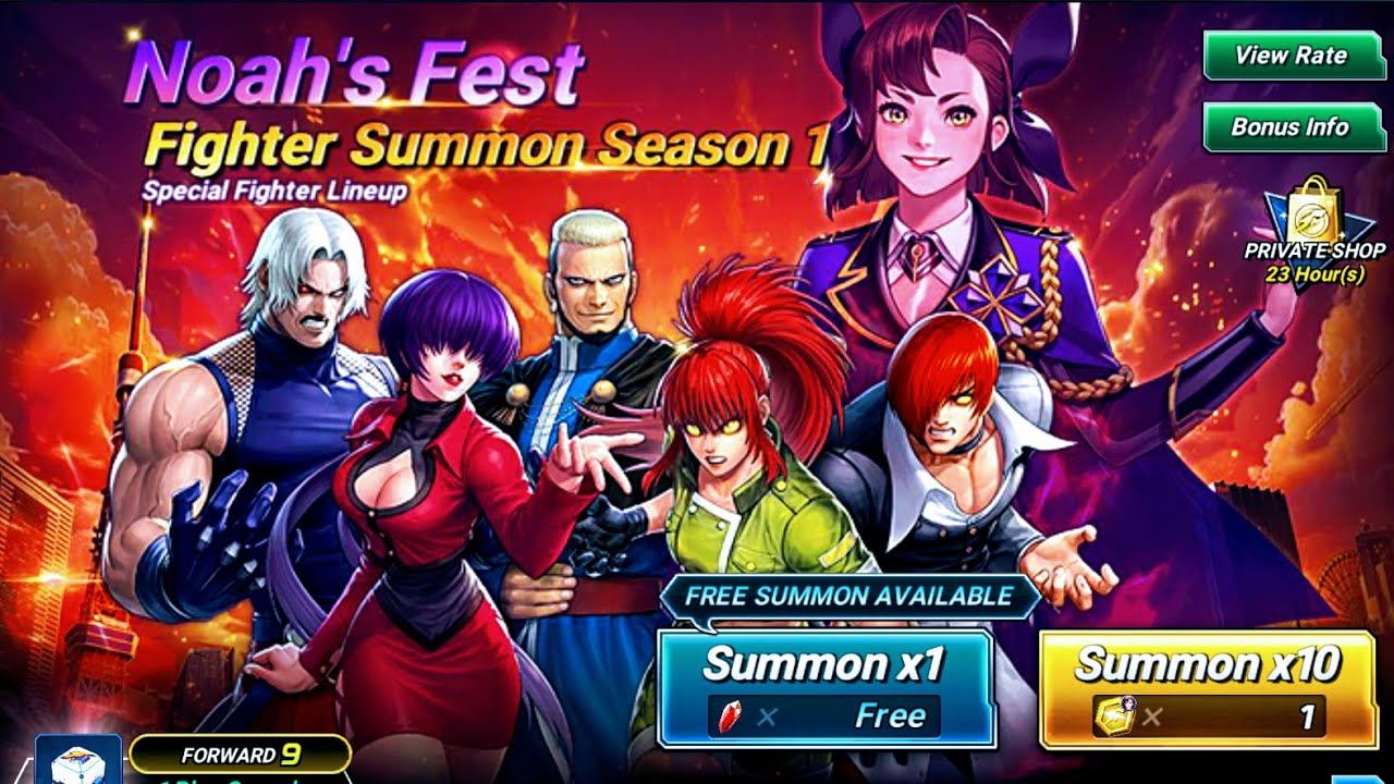 「KOF ALL STAR」Noah's Fest Fighter Summon x10 Token (Season 1)