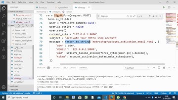 Django tutorial:  Signup form with confirmation mail using Django