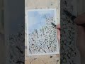 Relaxing Floral Art Process in 60 Seconds;  Painting Spring Blossoms in Watercolor #relaxingart