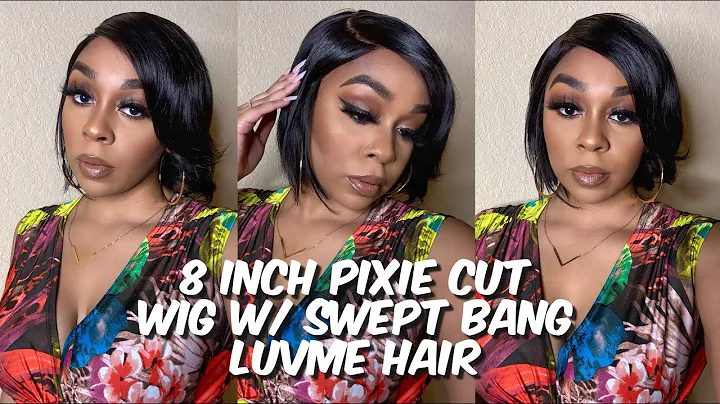 8 INCH MATURE BOSS PIXIE CUT W/ SWEPT BANGS GLUELESS MINIMALIST HD LACE BOB WIG | LUVME HAIR