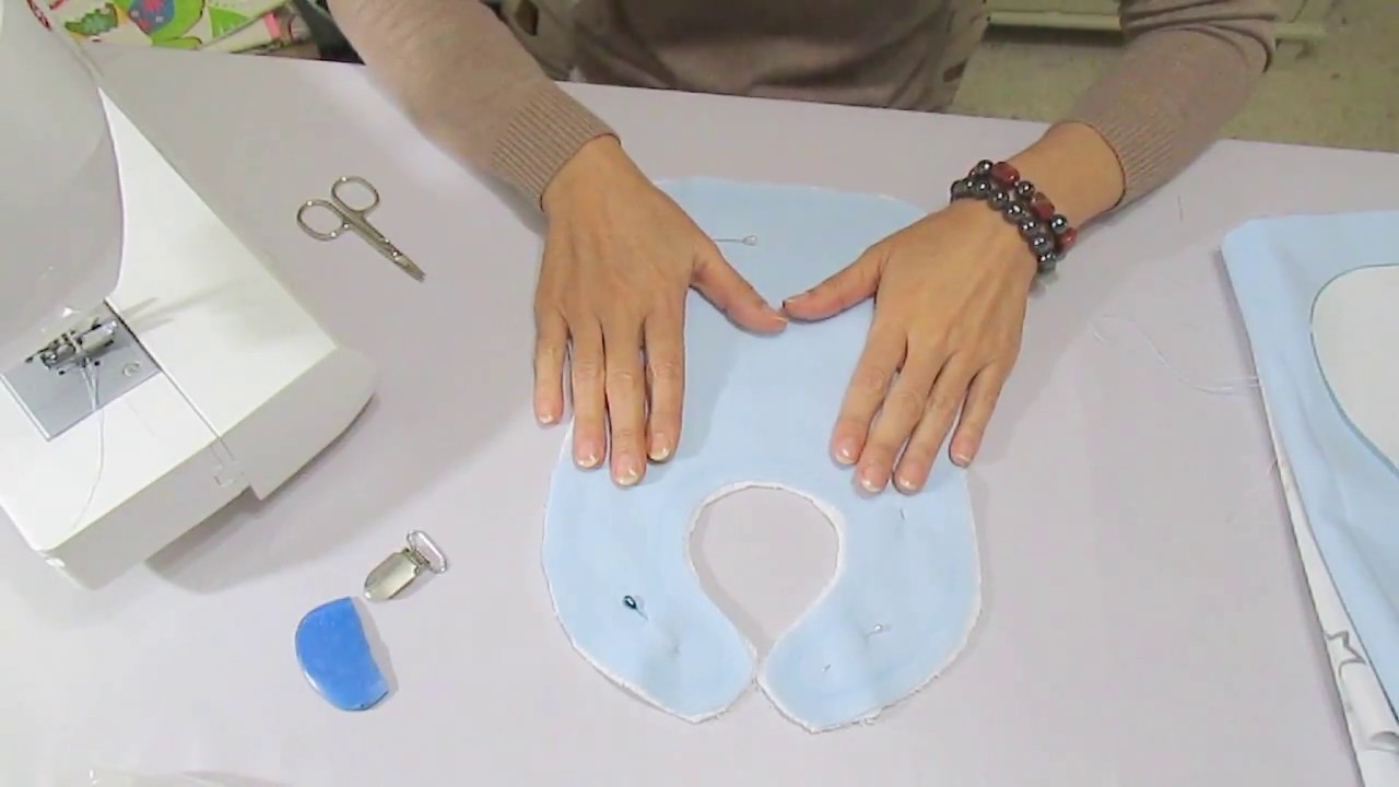 Tutorial babero talla 0 a 6 meses para bebé