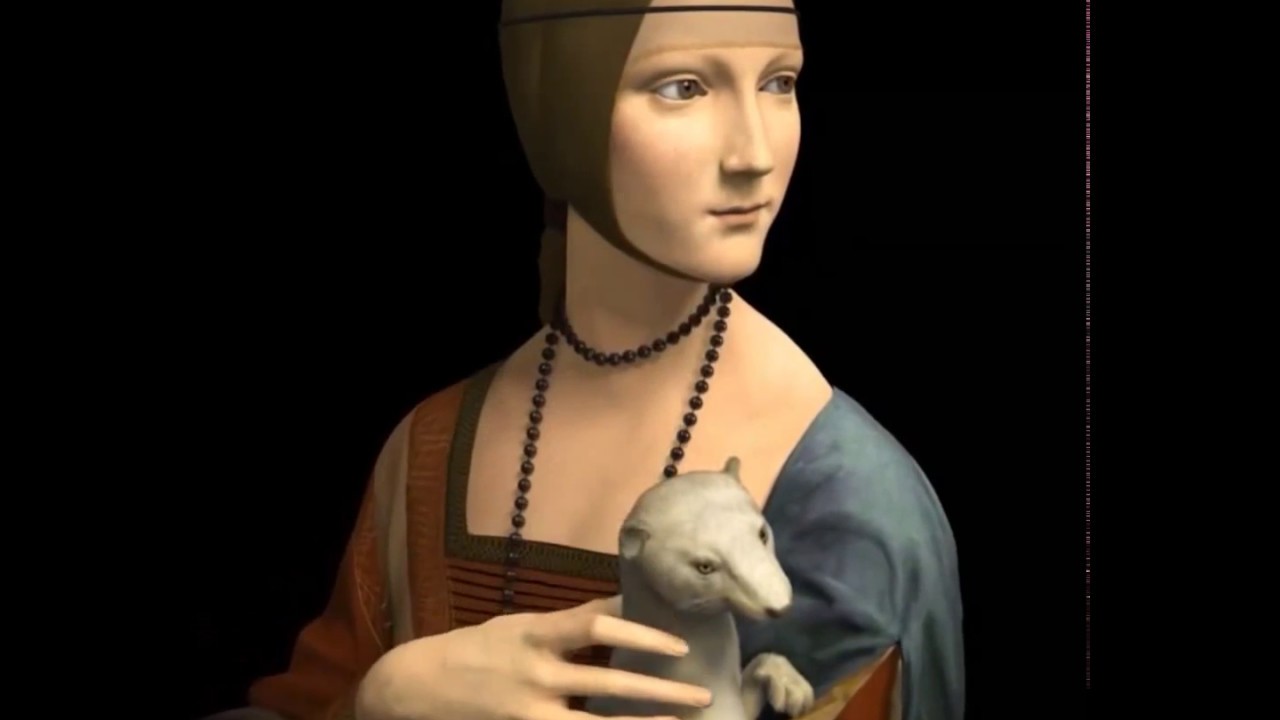 Leonardo da Vinci - Dama con l'ermellino animata - YouTube