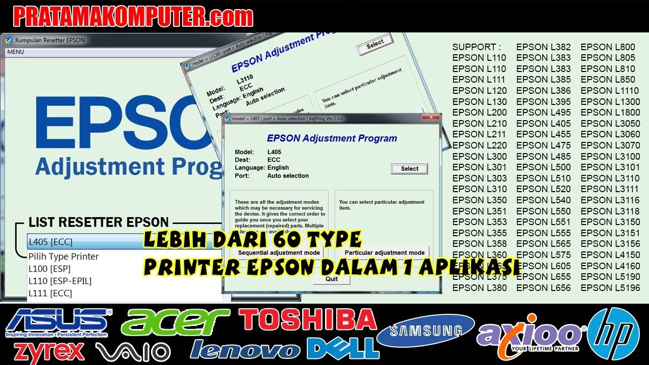 Reset Epson L375 L475 ,No Lock Adjustment Program