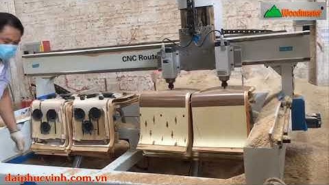 MÁY CNC 4D 2 BÀN 2 TRỤC DAO WOODMASTER | WM-4DR2 Gia công cắt tựa ghế ván ép cong siêu nhanh