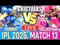 🔴 Live: MI vs RR Live Cricket Match Today, IPL 2026, Live Match Commentary, 1st Inning