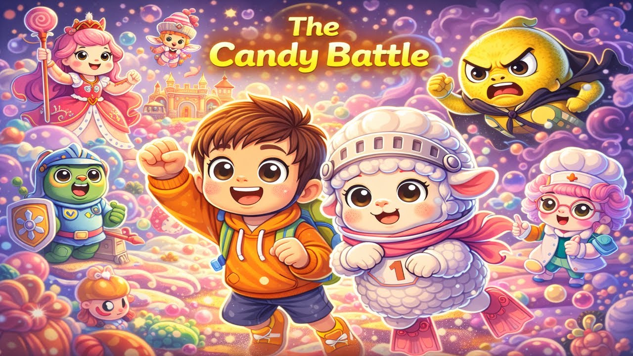 Finn and Dolly: The Candy Battle 🍭 | Sweet vs Sour Adventure | 3D Kids Cartoon