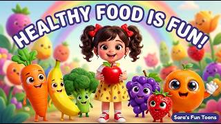 Mina Eats Healthy Food!🍎🥦 | Healthy Food Song for Kids | Fruits & Vegetables | Healthy Habits Rhymes