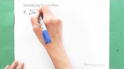 Algebra: Radicals & Operations: Simplifying Square Roots