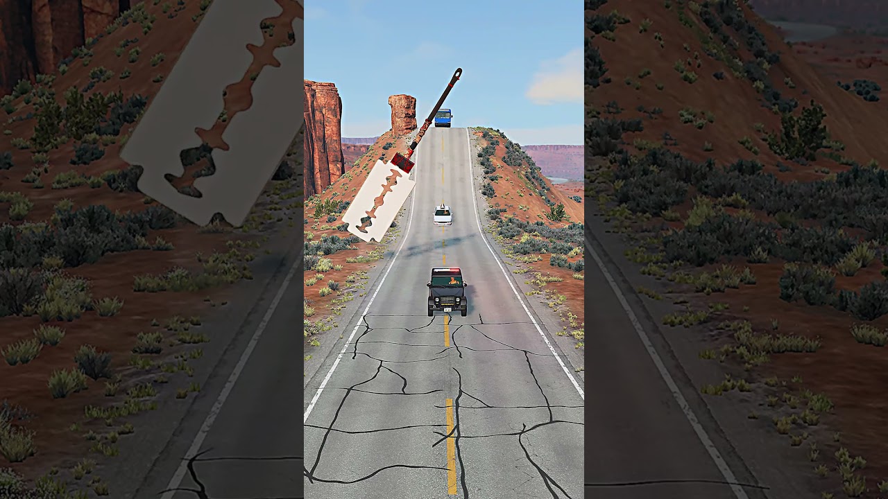 Which cars vs Blade Hammer Crash BeamNG Drive 