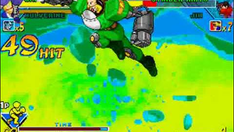 MVC - Capt.Com&Wolvie devastating 100% combo