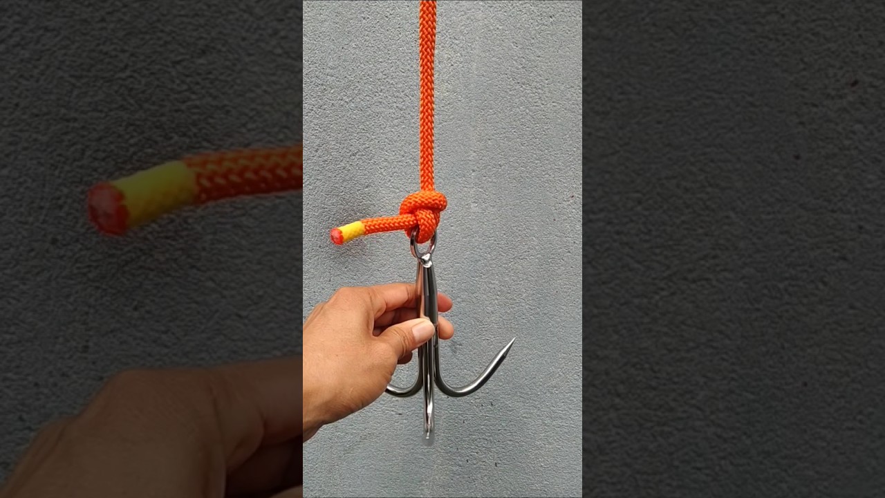 essential hitch, anchor hitch tying with ring. 