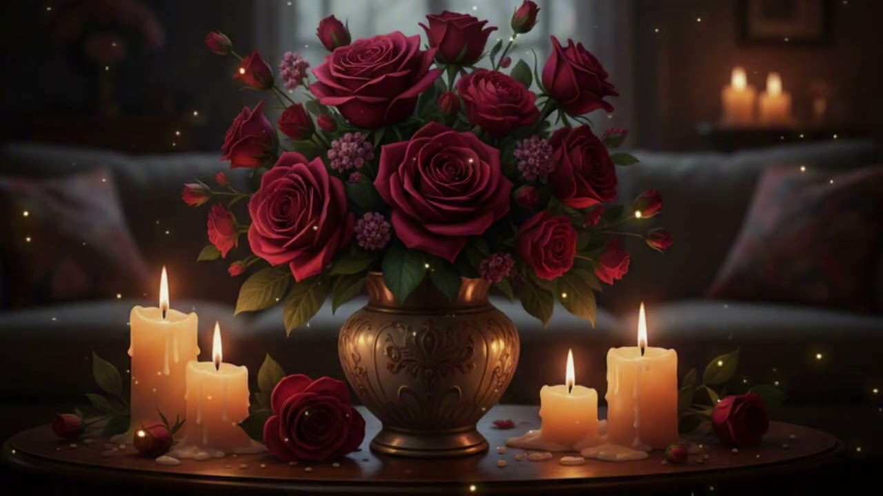  Romantic Candlelight TV Wallpapers 4K 🔥 Relaxing Cozy Screen Mood Valentine’s Day Ambience & Roses
