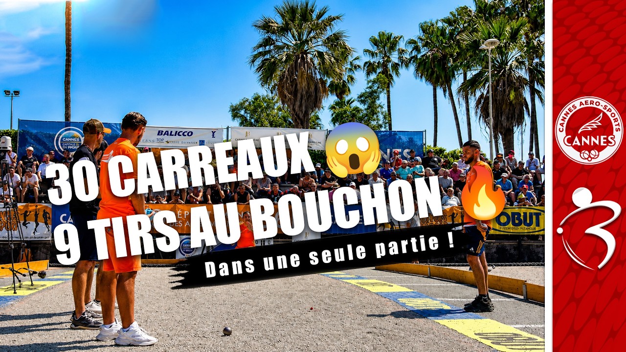 Miniature de la vidéo : 30 carreaux et 9 tirs au bouchon 😱 Dans une seule partie de pétanque ! #cannes #petanque
