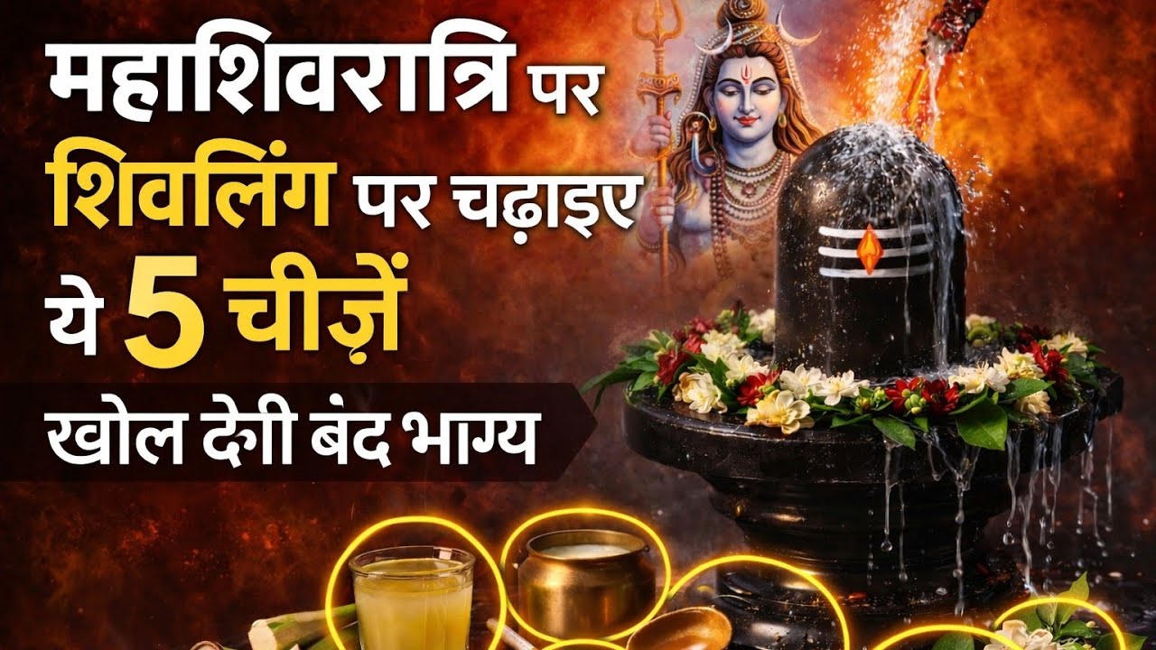 महाशिवरात्रि पर शिवलिंग पर चढ़ाइए ये चीज़ें खुल सकते हैं आपकी किस्मत के बंद द्वार #motivation #2026 