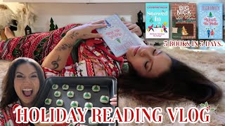 let's read holiday books together | cozy holiday reading vlog!!