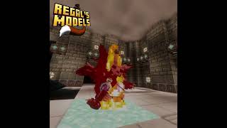 3D Minecraft Player Model with Custom Damage and Healing Animations for Modded Minecraft