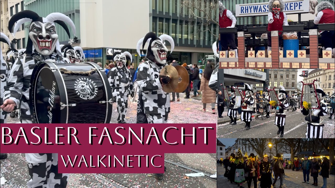 Basler FASNACHT Walk! 🤩🎉 | Parade In Basel, Switzerland | Walkinetic