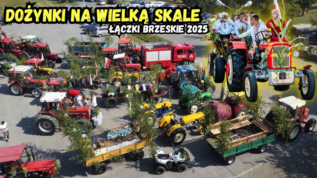 Dożynki Łączki Brzeskie 2025 🚜🌾 Parada ciągników przez całą wieś 🧑‍🌾 Podkarpackie się bawi !!